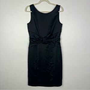 White House Black Market NWT Dress Sheath Black Bow Detail Size 8